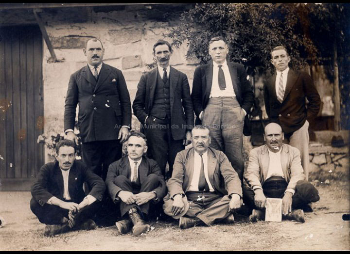 Membros do Partido Socialista do Porriño. Posiblemente a primeira executiva local. / José Moreira [1910 – 1928 (?)] / PROCEDENCIA: Arquivo Moreira